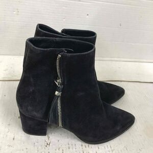 Michael Kors Black Suede Ankle Heeled Boots